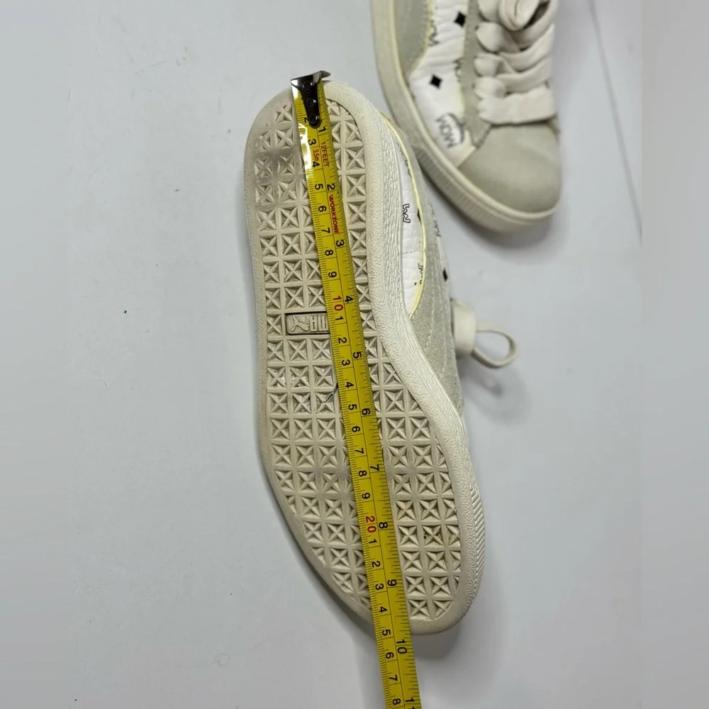 MCM x Puma US8 Classic White Suede Women’s Sneakers - Picture 16 of 16
